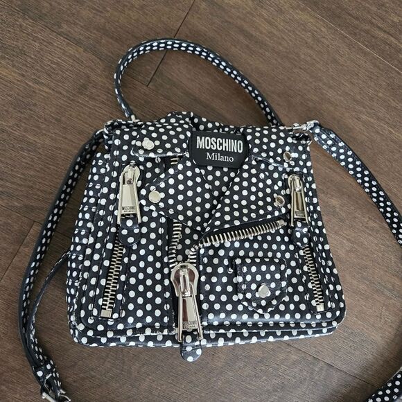 Moschino Couture Biker Bag Polka Dot - Picture 10 of 16